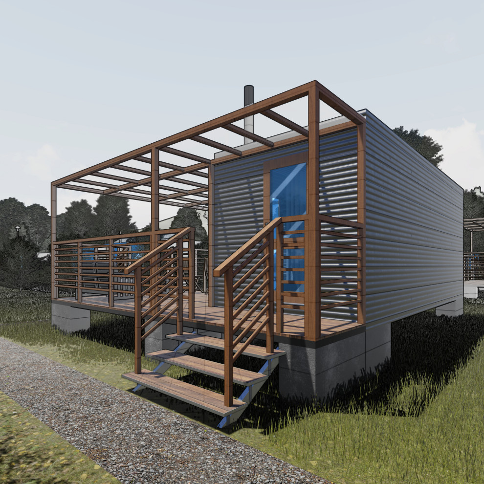 База отдыха из морских контейнеров на мысе Лазарева