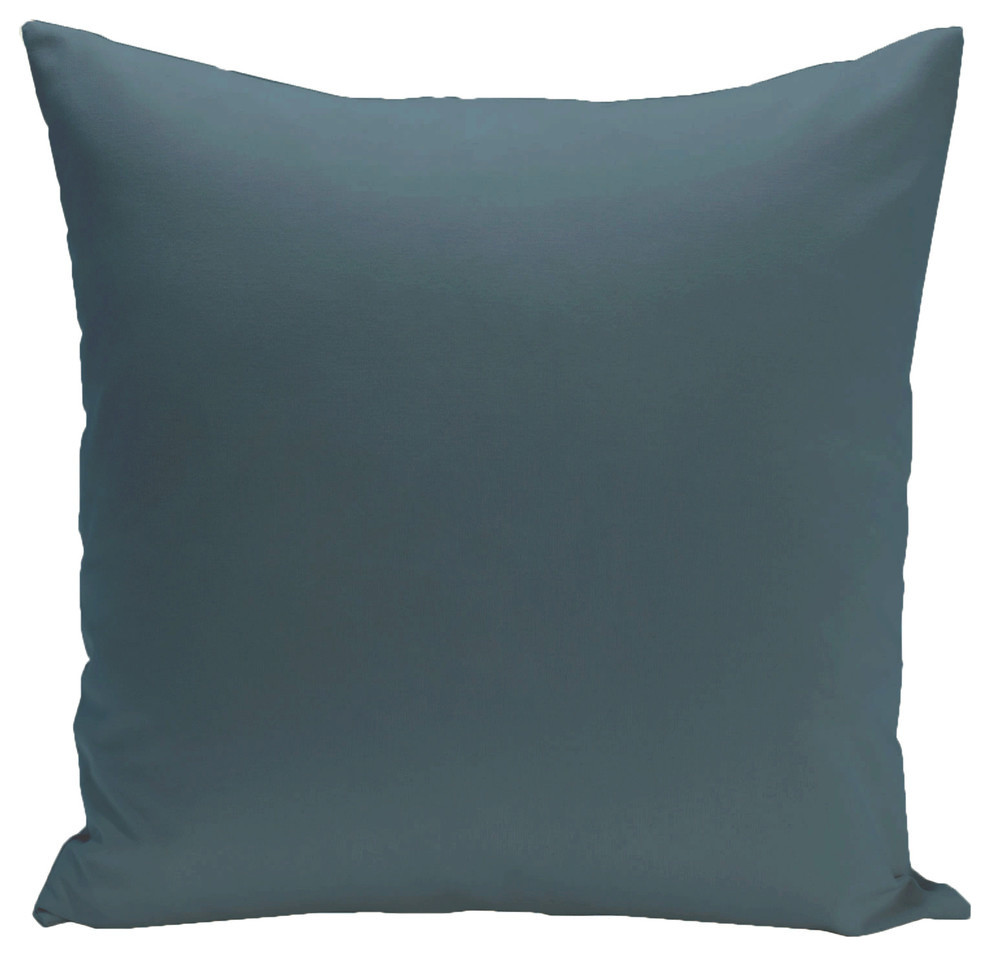 Solid Color Decorative Pillow, Morrocan Blue, 18"x18"