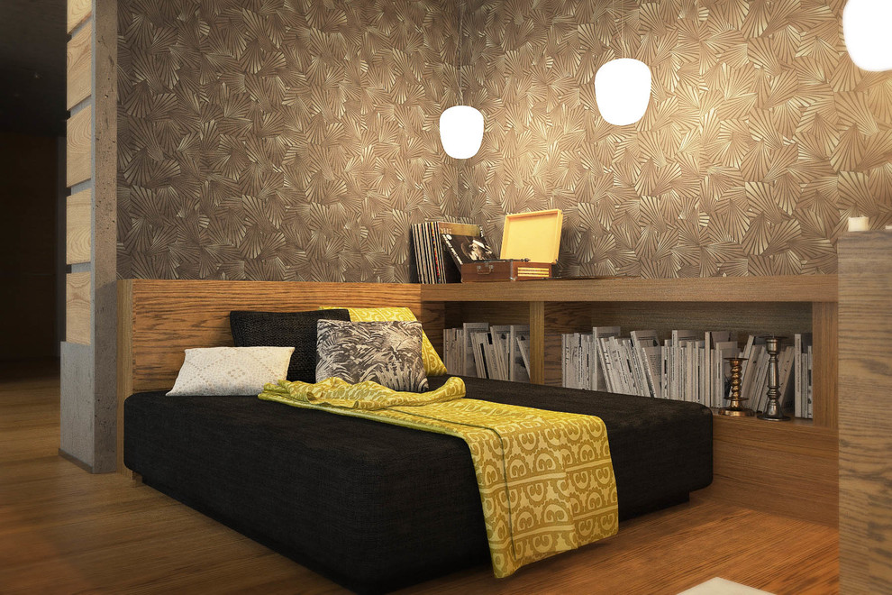 Лофт с камином.