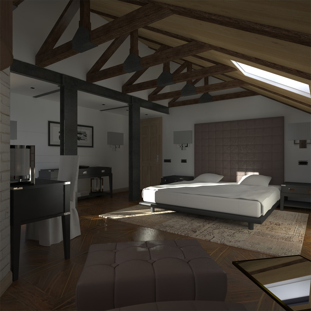 "Лофт" в "Монастырском озере", Новая Рига, 2012спальня