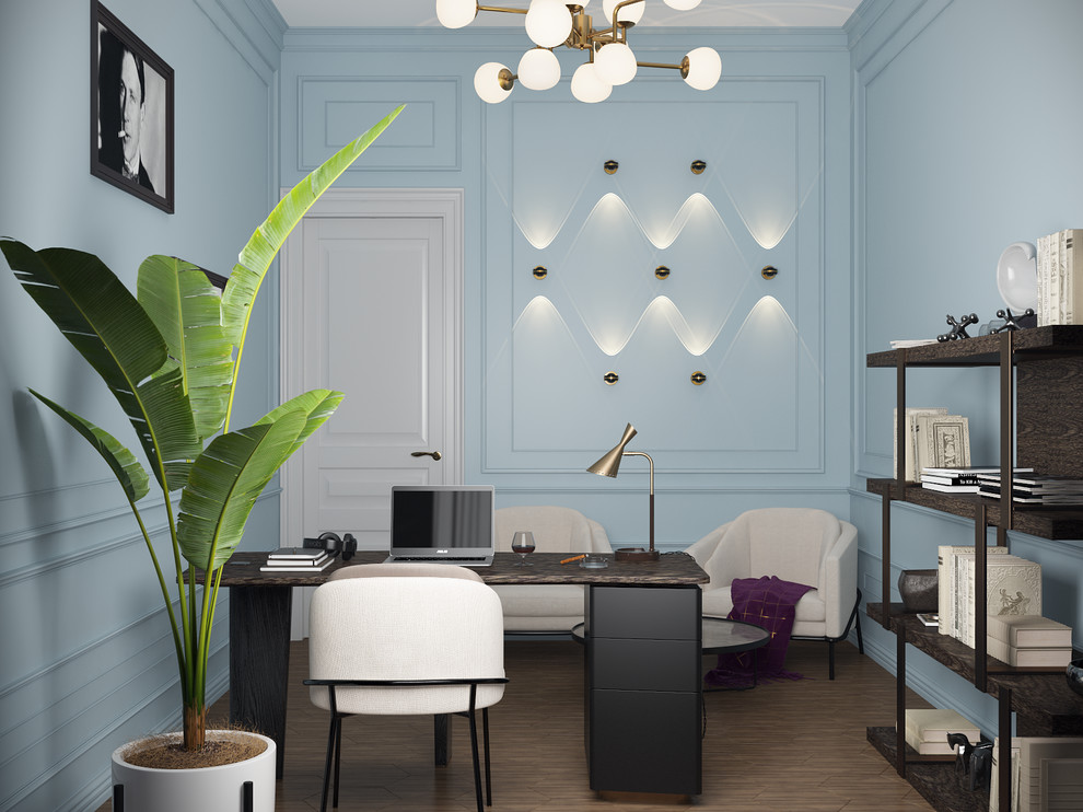 ЖК «Донской Олимп». Дизайн кабинета в парижском стиле