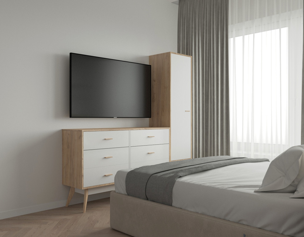 Яркие акценты и универсальная детская: интерьер для молодой семьи с дочкой