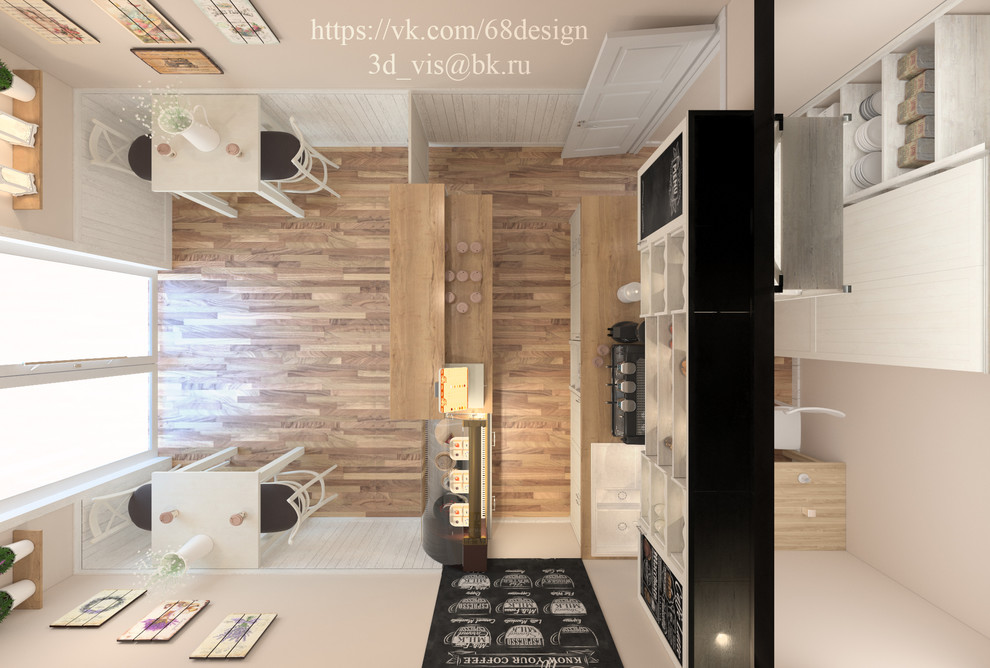 Дизайн кофейни площадью 20 м2