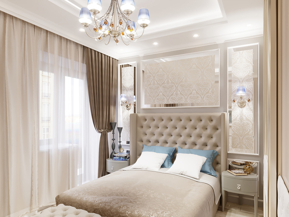 Дизайн проект: спальня в классическом стиле, г. Владивосток