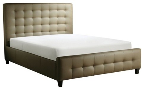 Diamond Sofa - Zen California King Bonded Leather Tufted Bed - ZENBEDCKINGMB