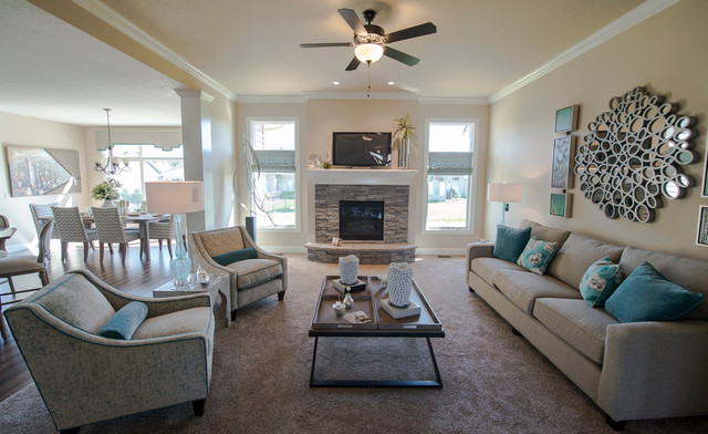 The Fountain at Covington Home transitional-living-room