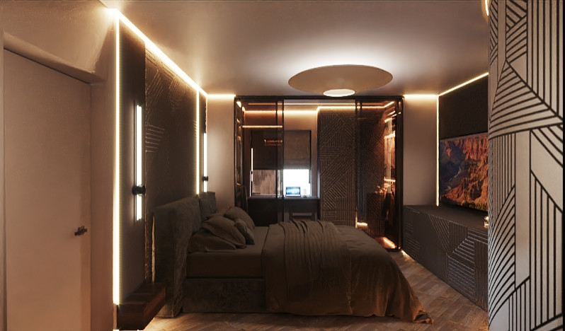 Интерьер в темных тонах