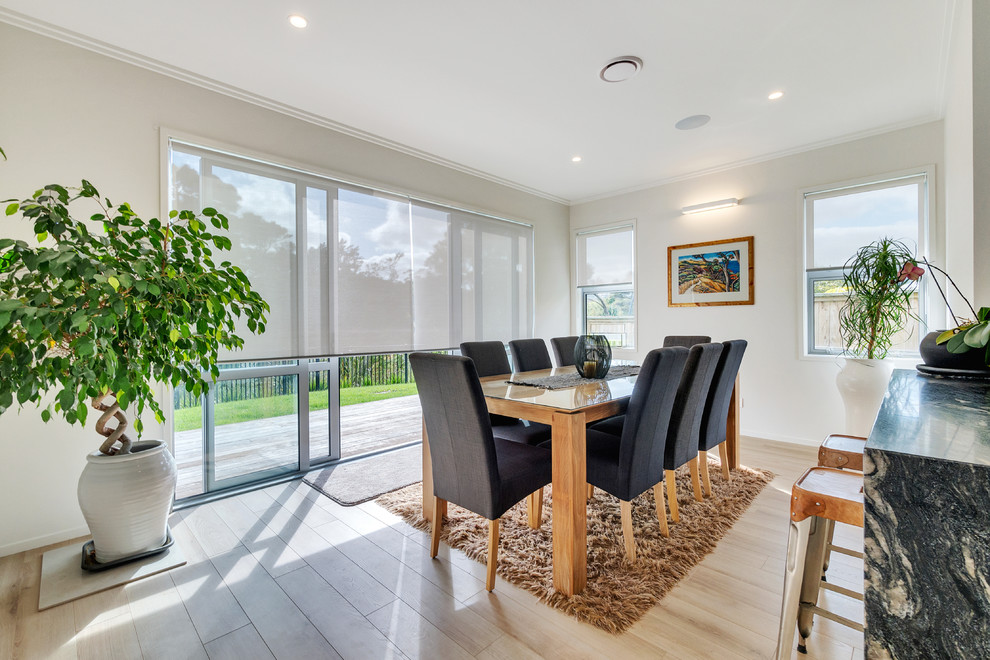 Photo of a contemporary dining room in Auckland.