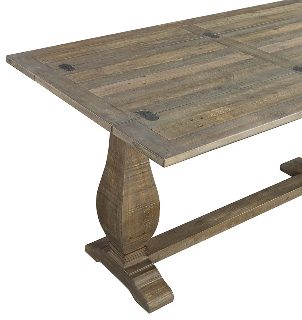 Farmhouse Console Table, Carved Baluster Base & Large Top With Drop ...