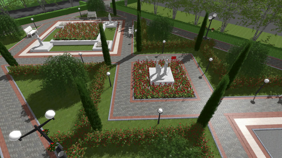 Комсомольский сквер в г.Жиздра, 2021