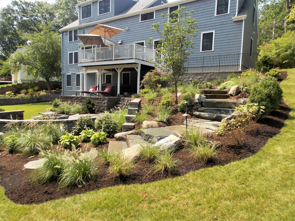 Inspiration for a transitional home design remodel in Boston