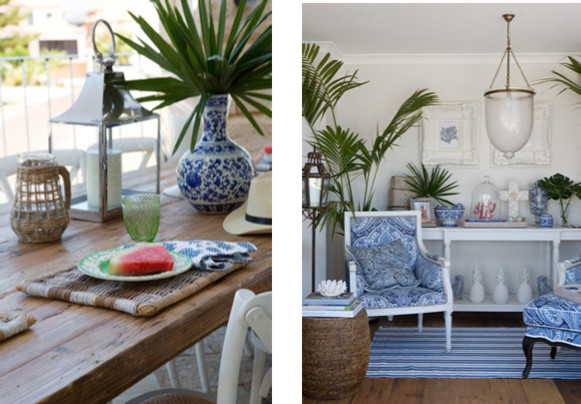 Example of a coastal living room design in Perth