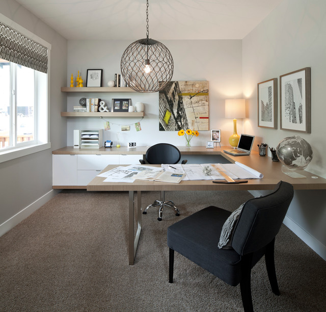 Mid-Century Modern Suite, Hampstead - Transitional - Home Office