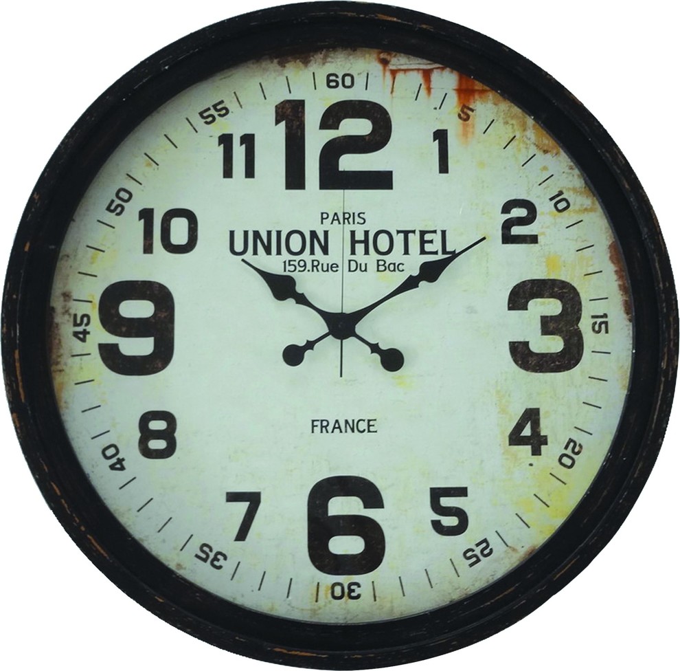 Union Hotel Clock Farmhouse Wall Clocks by HedgeApple