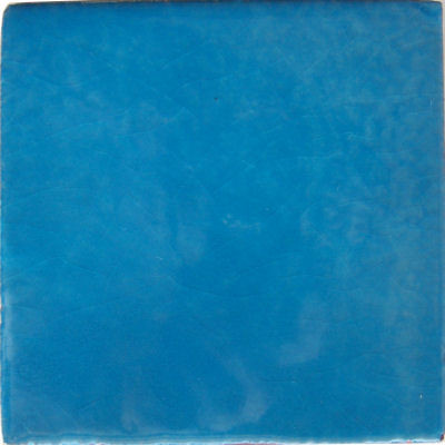 6"x6" Aqua Blue Talavera Mexican Tile, Set of 4