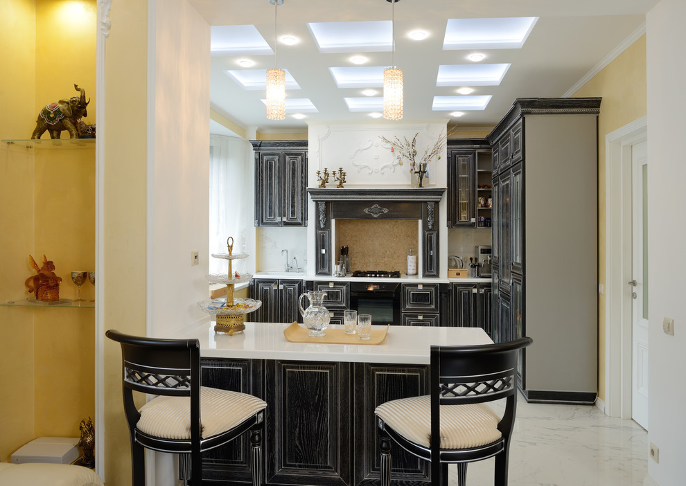 Интерьер загородного дома в классическом стиле 240м2