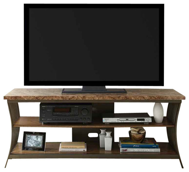 Collison Faux Marble Top Tv Stand Transitional Entertainment Collison Faux Marble Top Tv Stand