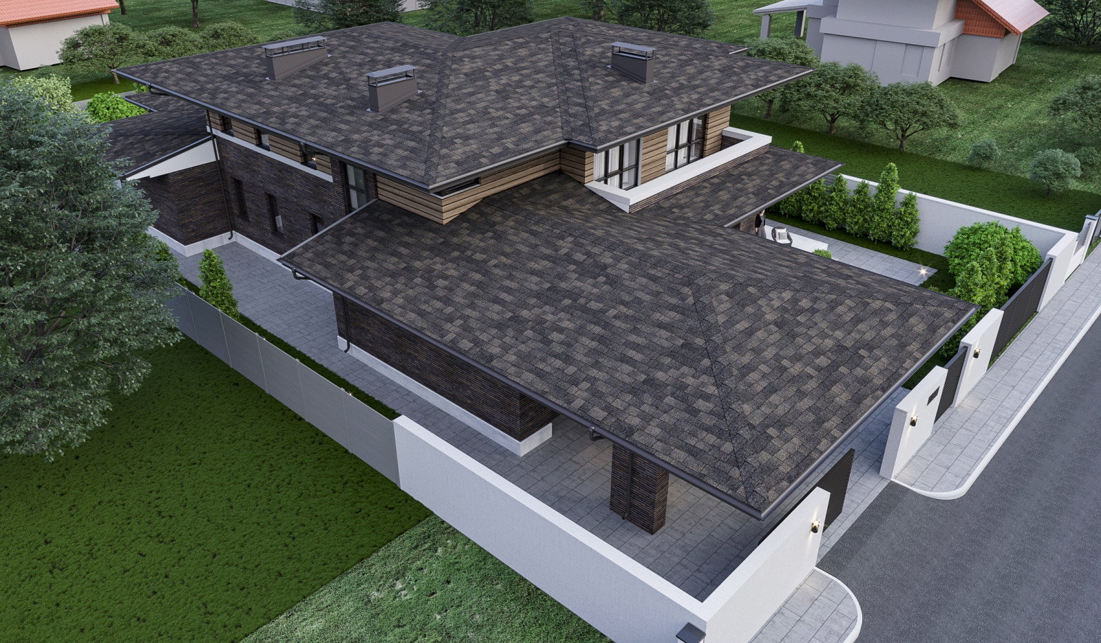 Проект дома в стиле прерий (Райта)