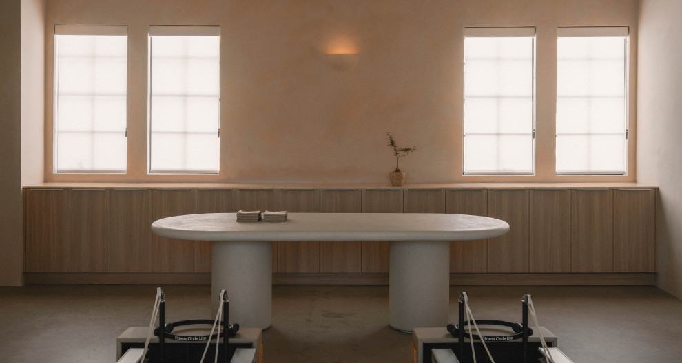 Mountain style dining room photo in Orange County