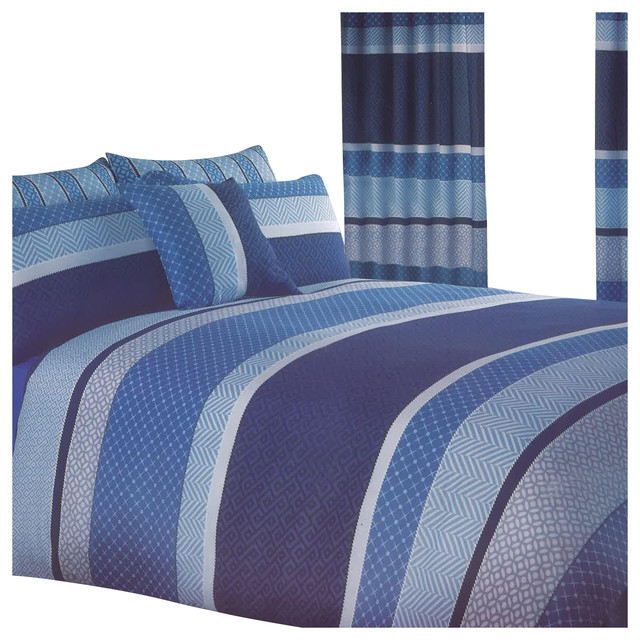 Elements Per Duvet Cover Set With Matching Curtains Double Elements Per Duvet Cover Set With Matching Curtains Double Contemporary Covers Sets By Home