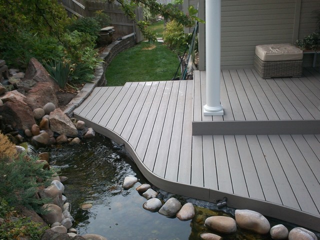 Fish Pond Deck Rebuild trendy-veranda