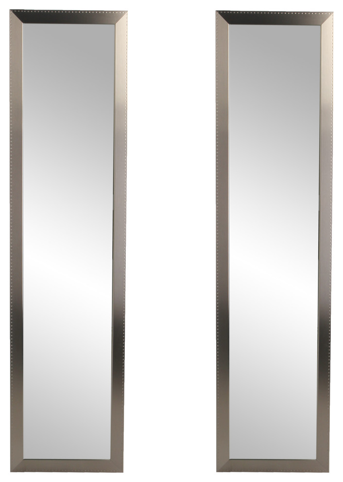 Embossed Steel Floor Mirror Transitional Floor Mirrors by