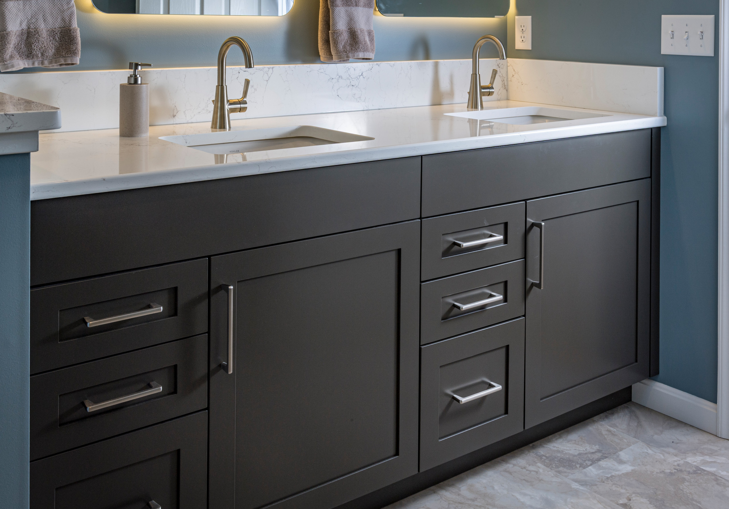 Harrisburg, PA Spa-calm, Age-ready, & Storage Smart Bathroom Remodel