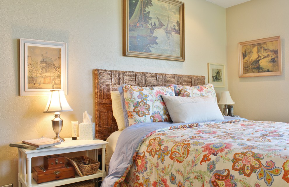 Example of a beach style bedroom design in Seattle