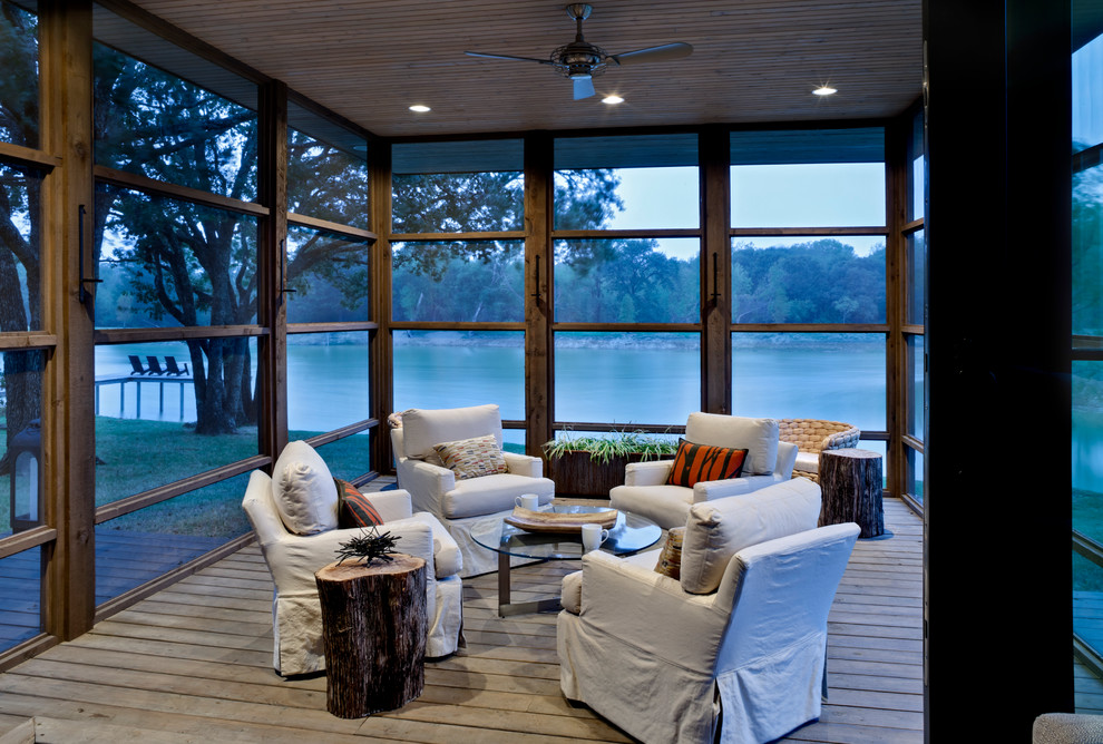Inspiration for a country sunroom in Dallas.