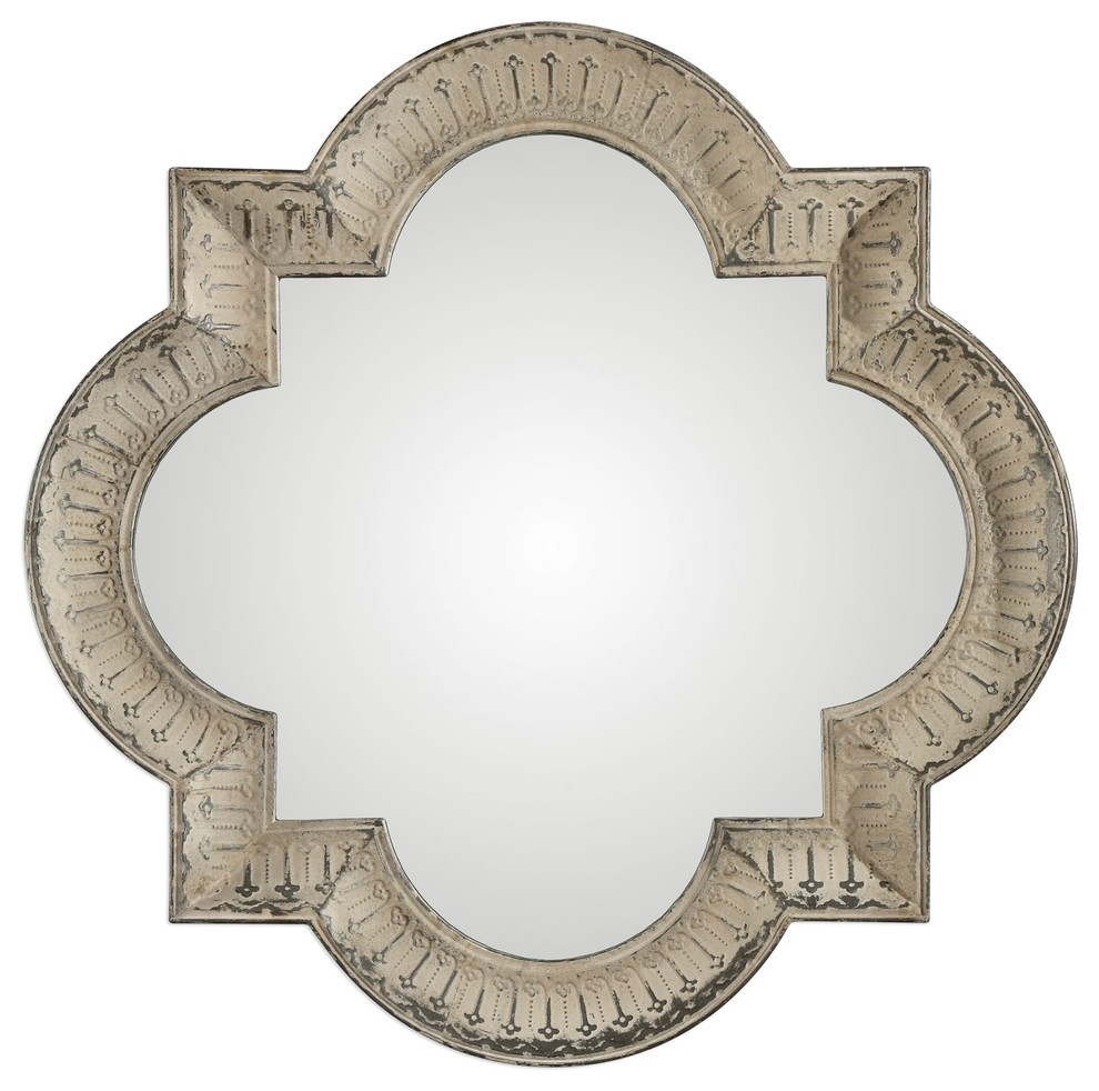 Extra Large 54" Quatrefoil Square Wall Mirror, Oversize AntiqueStyle