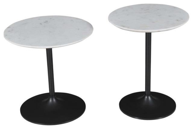 arble and Iron Modern Luxury Accent Tables (Set of 2)