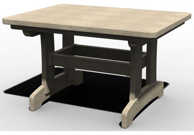 Poly Lumber Rectangle Coffee Table, Birchwood