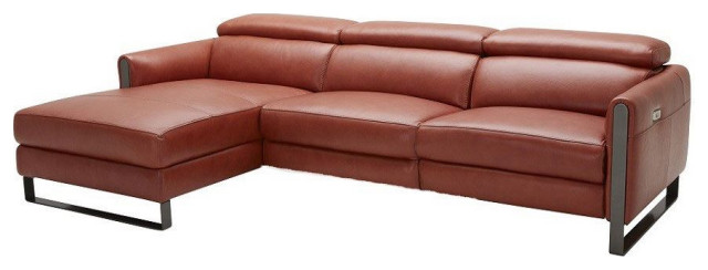 nina leather sectional sofa