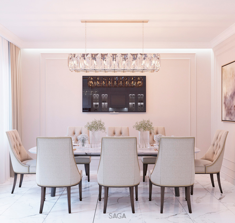 Дизайн интерьера кухни-столовой в частном жилом доме