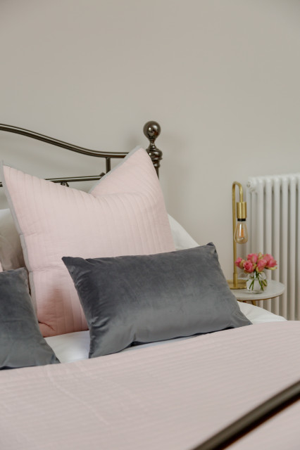 Edinburgh Georgian Apartment - Pink and Grey Bedroom contemporary-bedroom