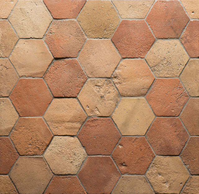 Antique Terracotta Hexagon 6" x 6" in