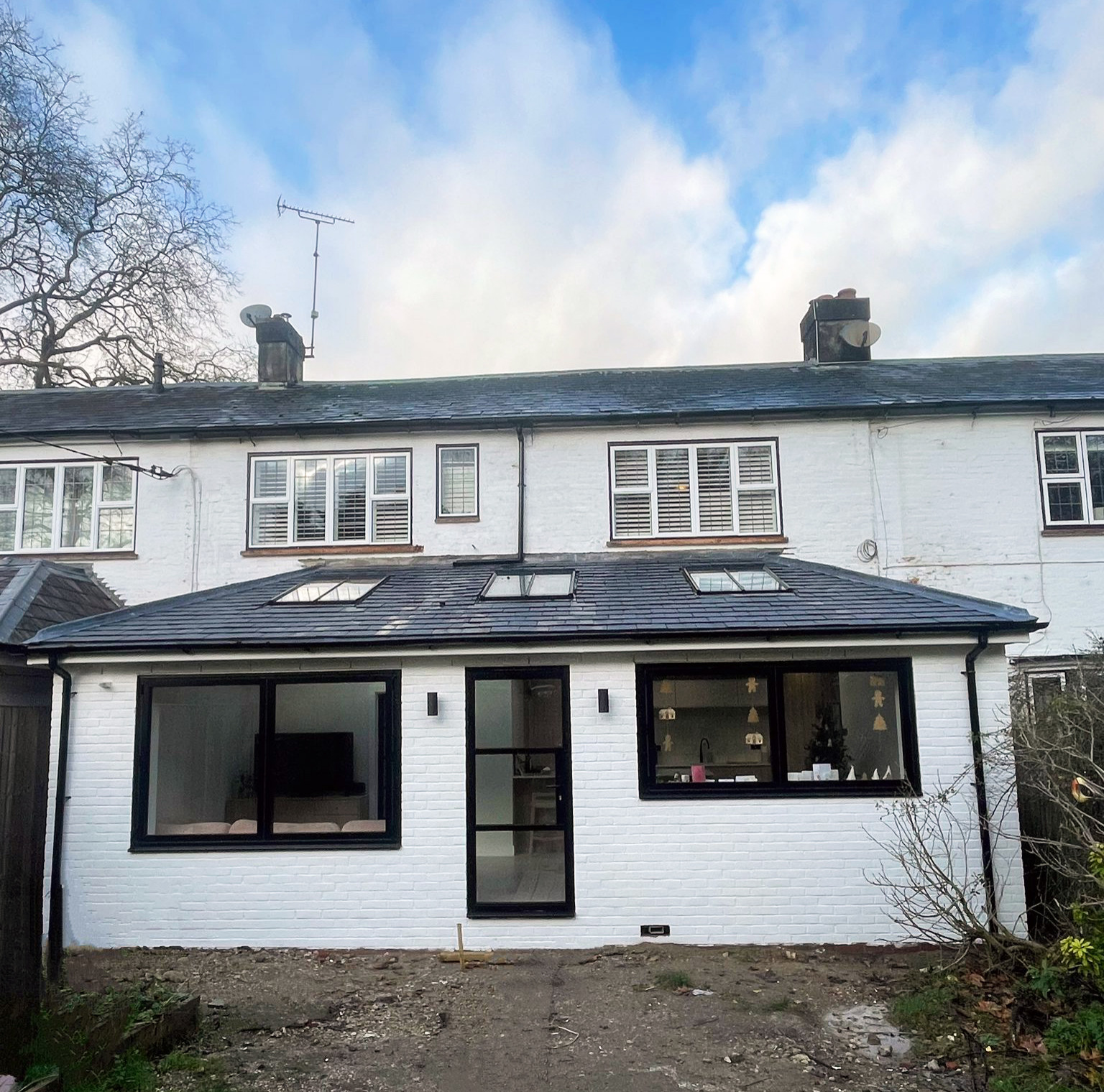 Exterior view of hipped rear extension