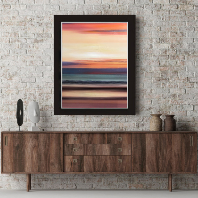 Abstract Handmade Wall Art Framed Museum Quality Wall Decor Size: 44x56 ...