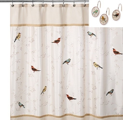 bird shower curtain