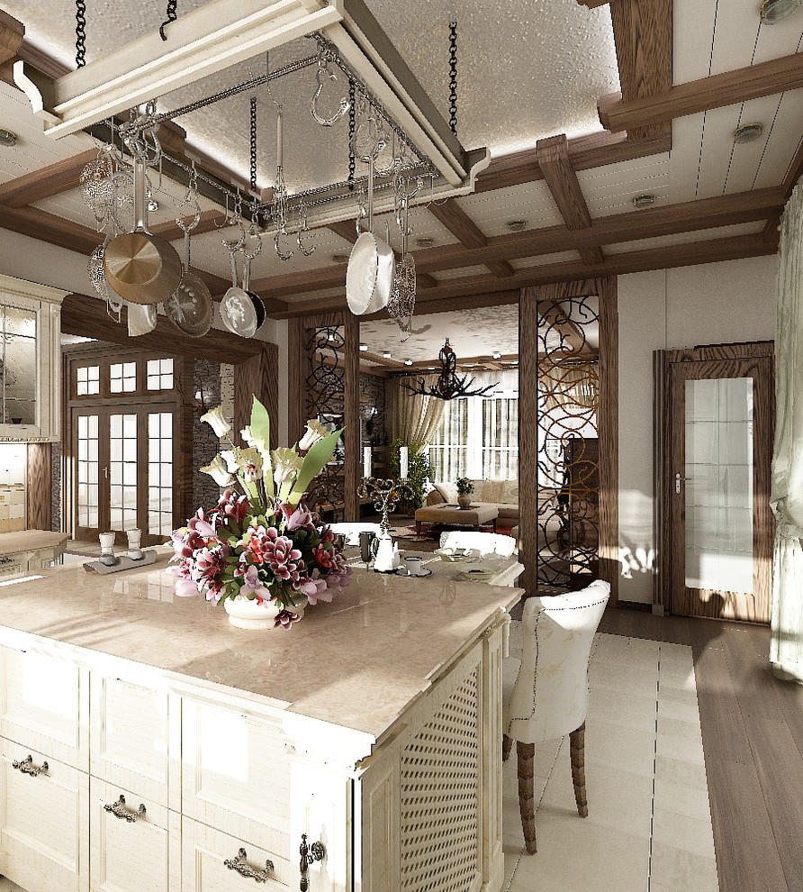 дизайн кухни в стиле "Шале".