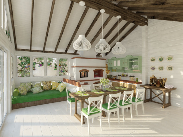 Интерьеры коттеджа в подмосковье