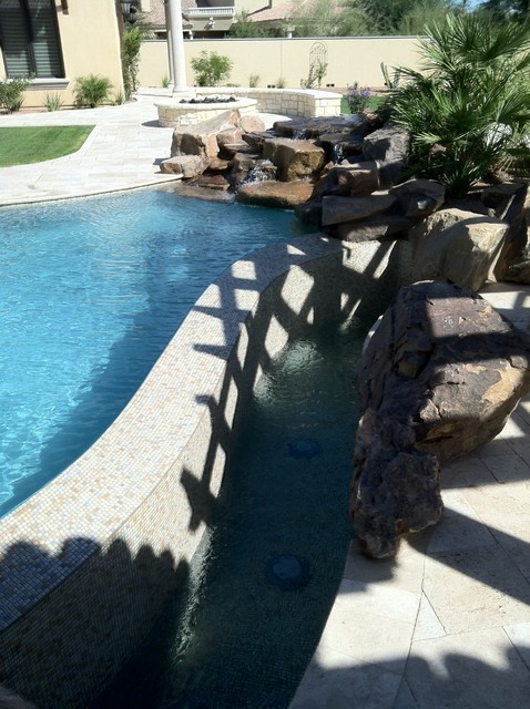 Camelback Boulder View mediterranean-swimming-pool-and-hot-tub