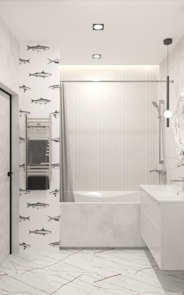 Ванная в квартире художника