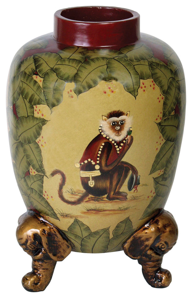 Monkey Vase Tropical Vases by Orchard Creek Designs Houzz