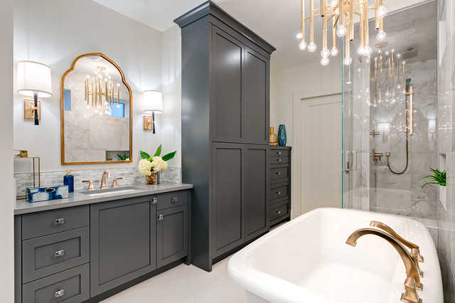 Art deco master bath klassisch-modern-badezimmer
