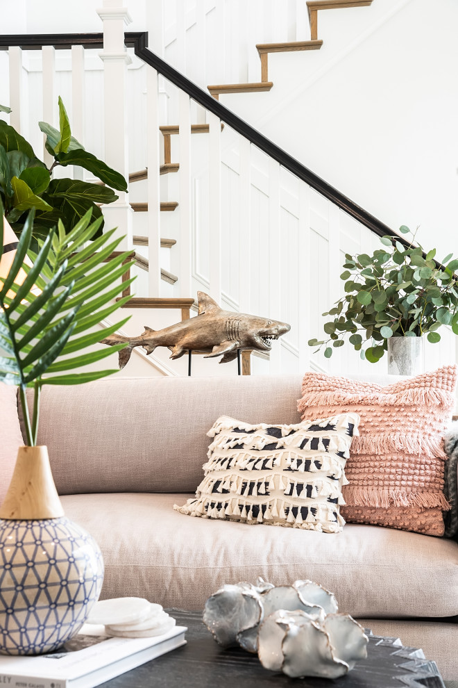 Inspiration for a coastal living room remodel in Los Angeles