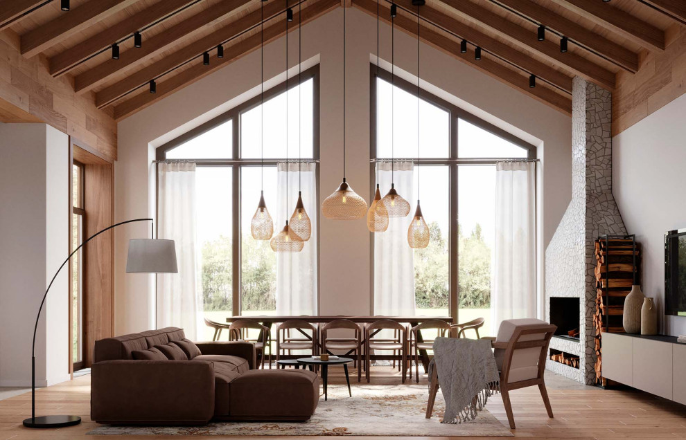 Одноэтажный загородный дом