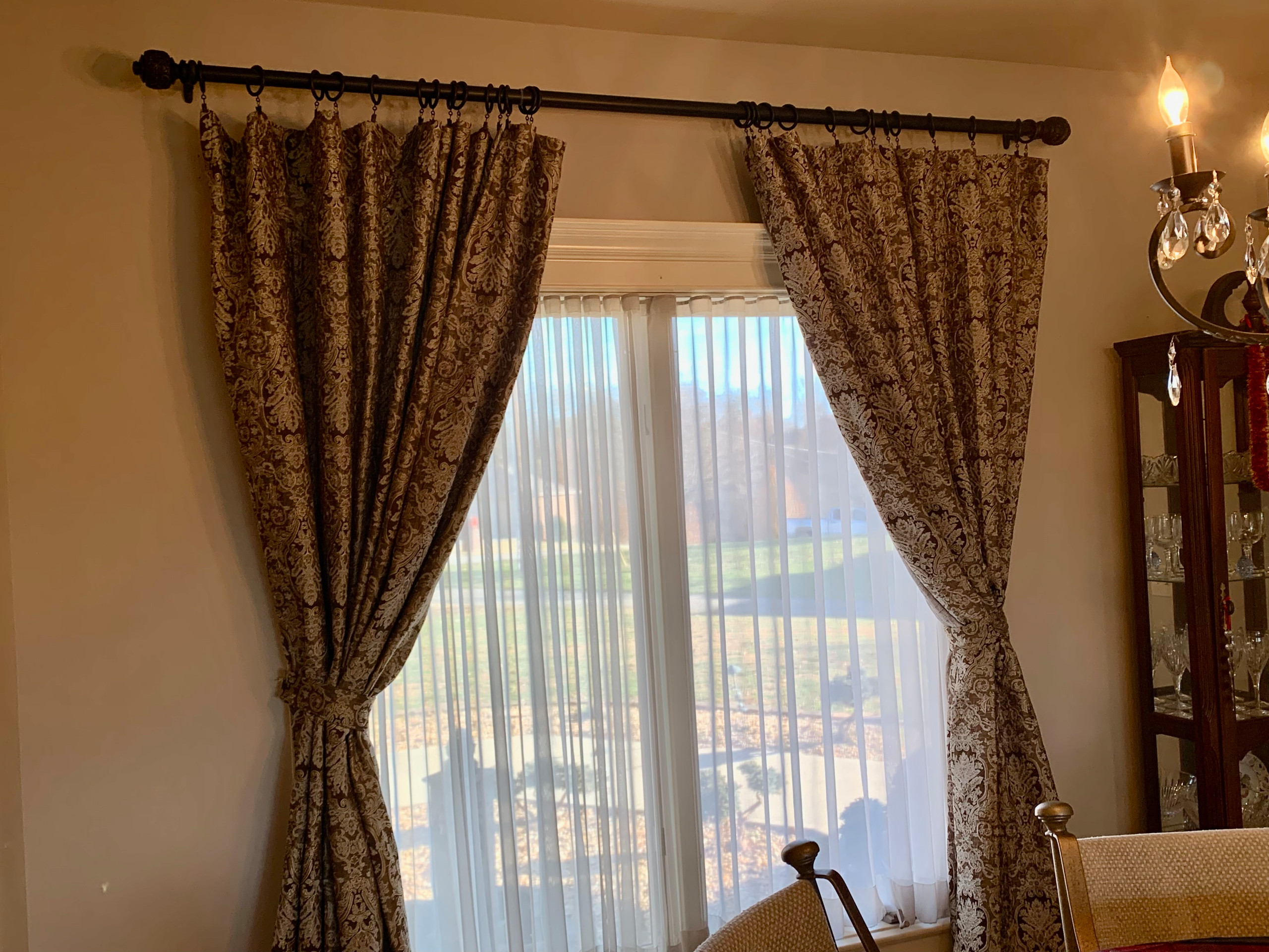 Enchanted Drive.  Custom Drapery Installation.
