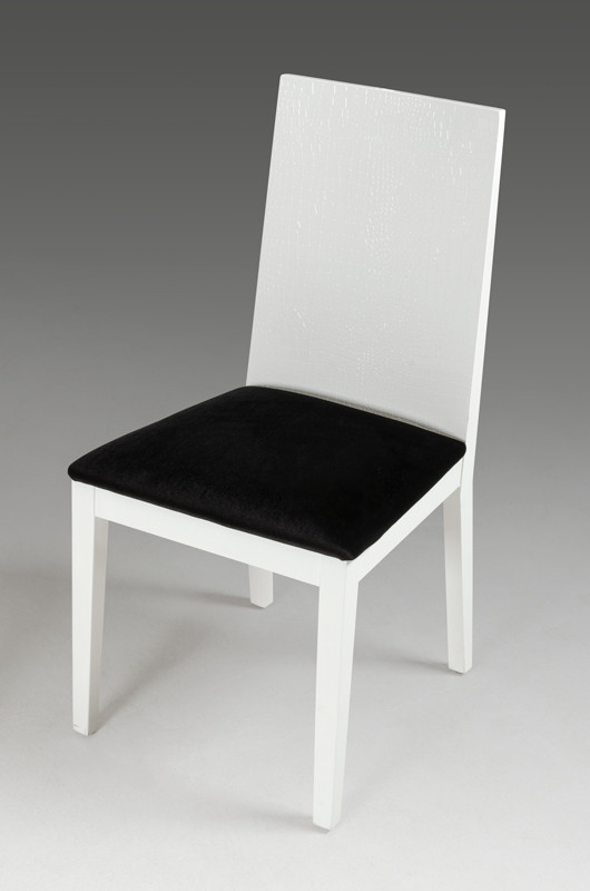 36" White Fabric Dining Chairs Set of 2 Contemporary Dining Chairs