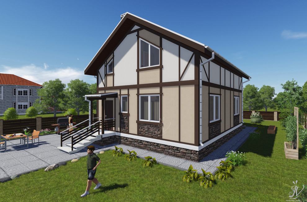 Эскизный проект индивидуального двухэтажного жилого дома в г. Кохма